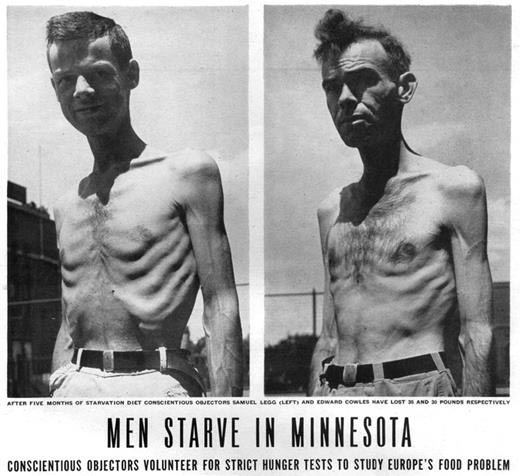 Two participants of the Minnesota Starvation Experiment.